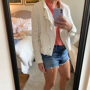 Ellison white linen jacket